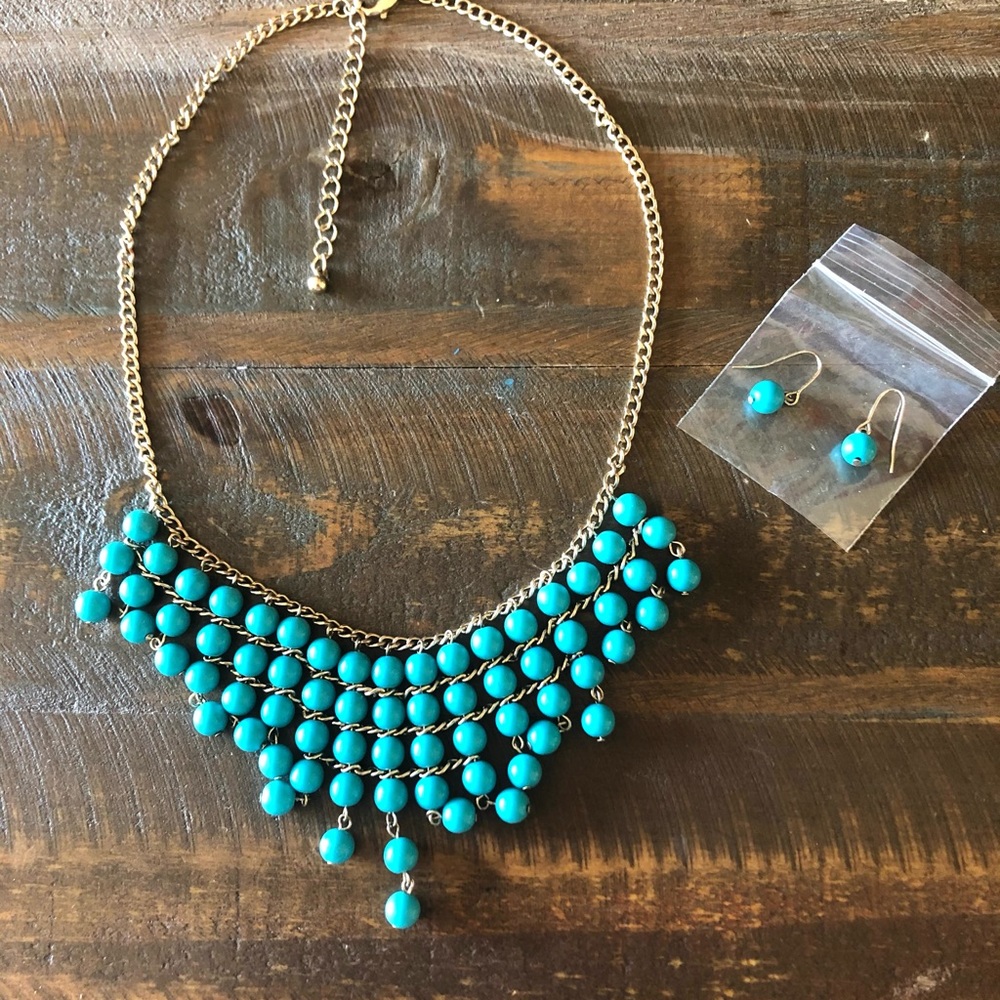 Turquoise Necklace & Earrings